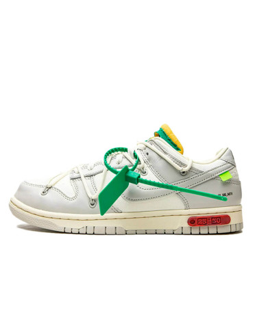 Кросівки Nike Dunk Low Off-White Lot 25 of 50 DM1602-121 Білий/сірий