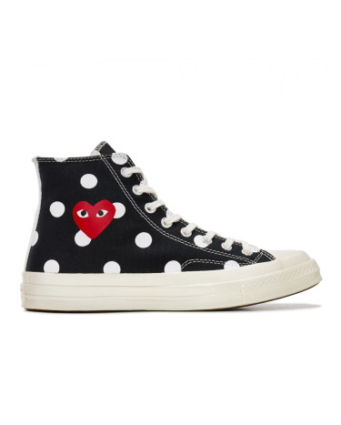 Sneakers Converse x Comme Des Garcons Play Chuck 70 High Polka Dot Black 157250C Black/white