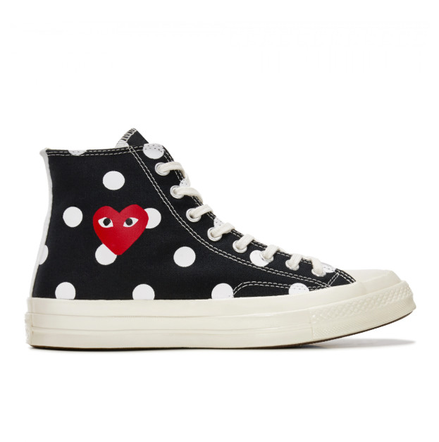 Converse x Comme Des Garcons Play Chuck 70 High Polka Dot Black 157250C