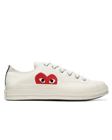 Sneakers Converse x Comme Des Garcons Play Chuck 70 Low White 150207C White/red