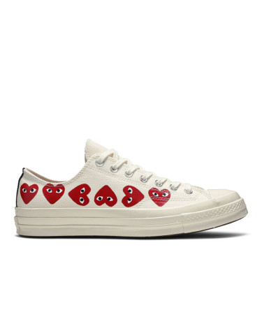 Sneakers Converse x Comme Des Garcons Play Chuck 70 Low Multi Heart 162975C Beige