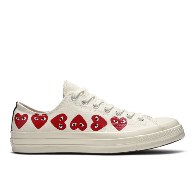 Converse x Comme Des Garcons Play Chuck 70 Low Multi Heart 162975C