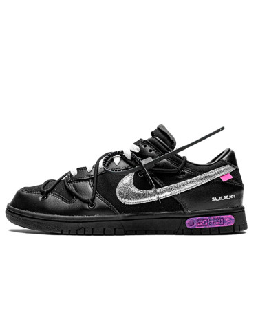Кроссовки Nike Dunk Low Off-White Lot 50 of 50 DM1602-001 Черный/серый